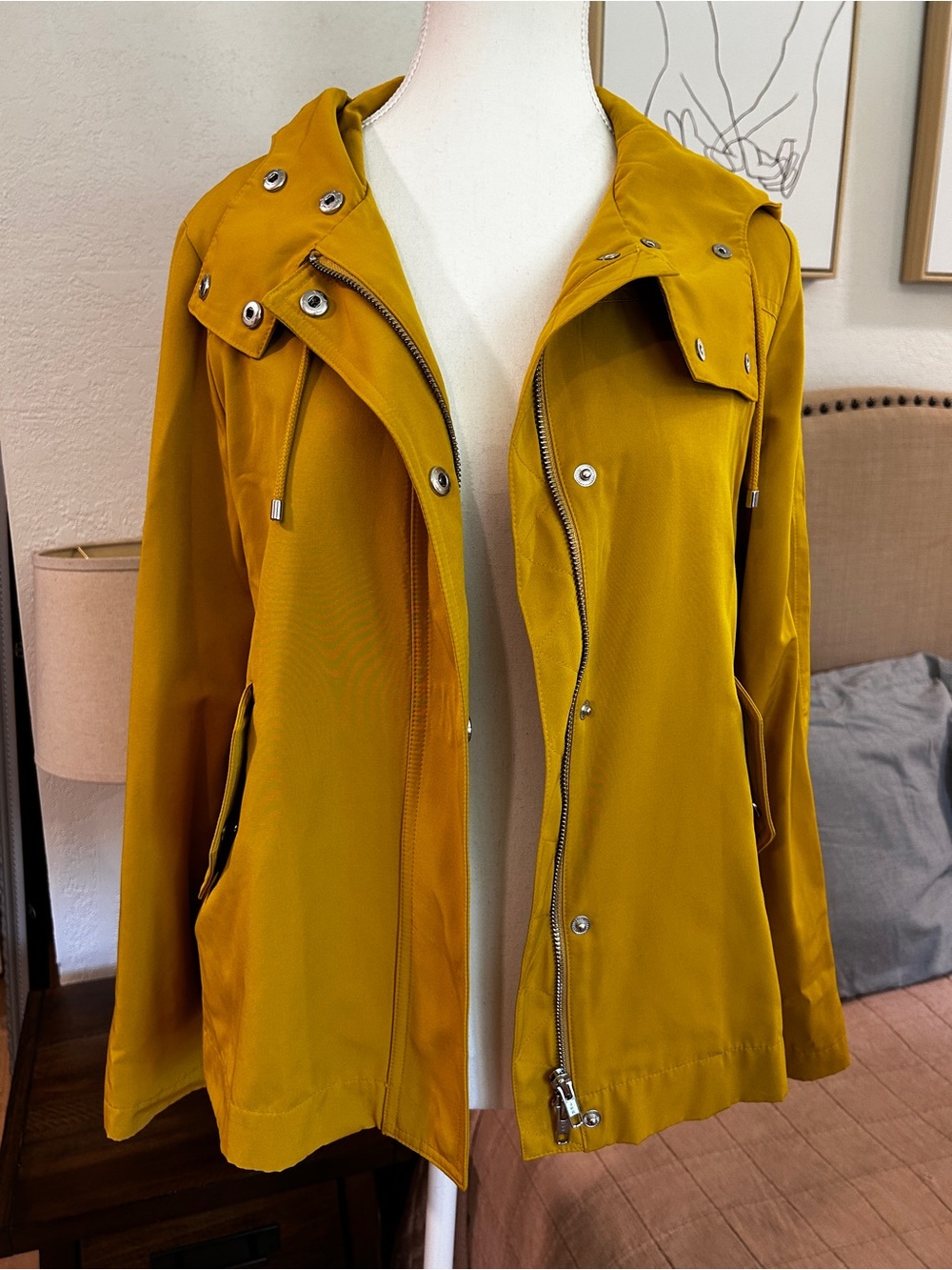 LOFT Women's Mustard Hooded Utility Jacket